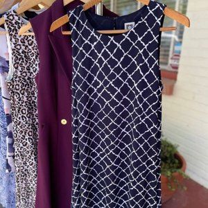 Navy Blue Anne Klein Midi Dress